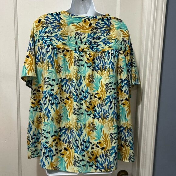 Denim & co. 2X Floral Print Women's Top - Picture 5 of 5